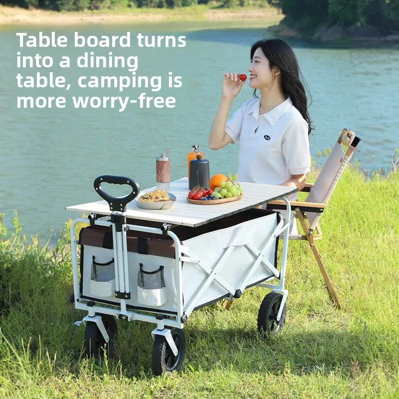 

Outdoor camping trailers, picnic trailers, household foldable four-wheel carts, portable fishing carts, off-road campers
