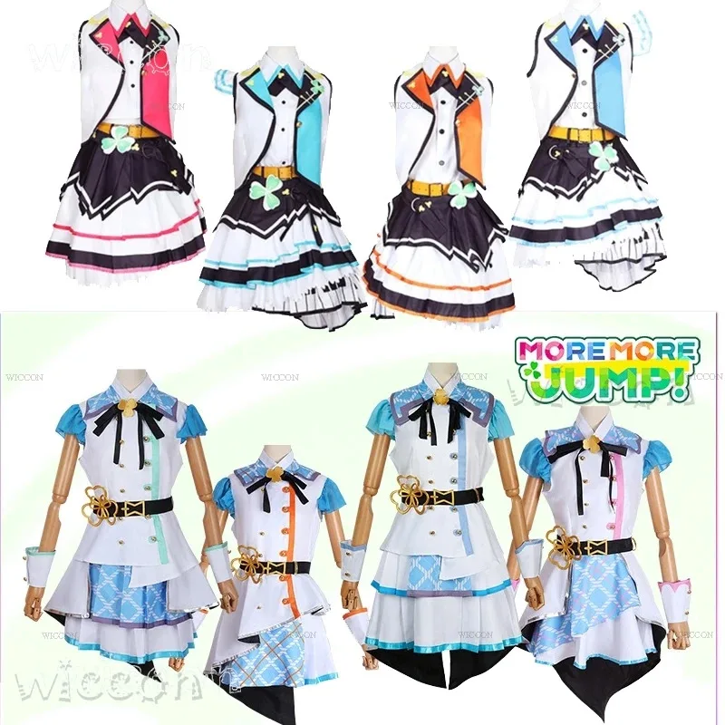 مشروع Sekai Kiritani Haruka Hanasato Minori Momoi Airi Hinomori Shizuku أزياء المسرح الملونة MORE JUMP x;3,d'6.r;8'w