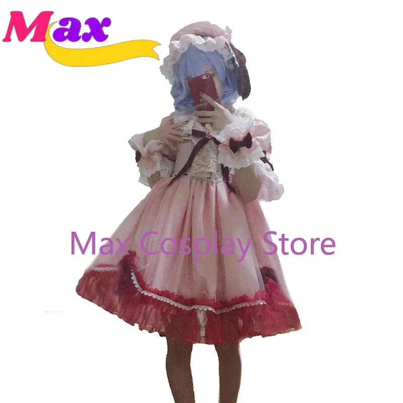 Max Cosplay Remilia Scarlet Costume Dress+hat Custom size DF view 6
