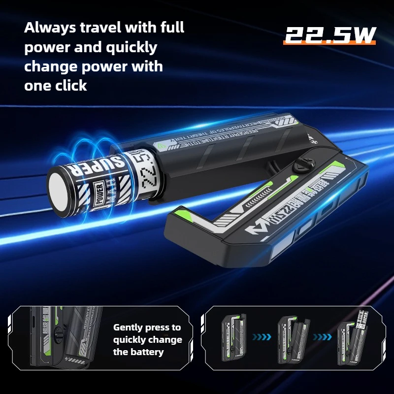 

Новинка 2023 года, мини-Power Bank 22,5 Вт, съемная внешняя батарея, портативное зарядное устройство Powerbank с быстрой зарядкой для IPhone, Xiaomi, Samsung