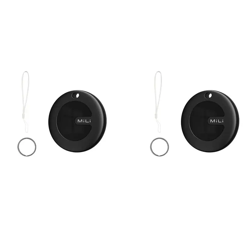 

2X Mili Smart Tracker Mitag Bluetooth Locator Anti-Lost Device Mobile Keys Pet Elderly Kids Finder For Android Black