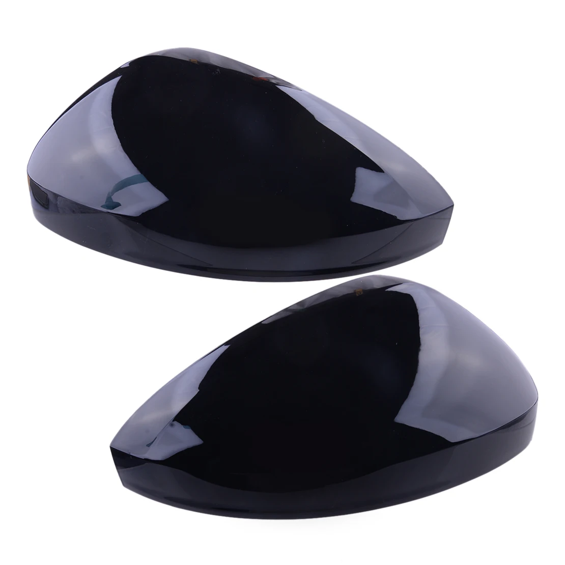 1 Pair Glossy Black ABS Car Left Right Side Wing Rearview Mirror Cover Cap Fit for VW Tiguan MK2 II R 5N 2017-2019 2020 New