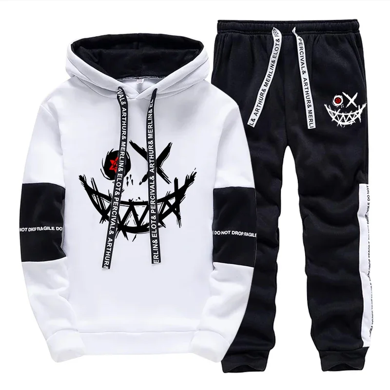 Men's Set/Hoodie/Pants 2026 Autumn Daily Casual Fashion Hooded Sweatshirt and Jogger Pants Urban Trendy Hoodie Sportswear Outfit