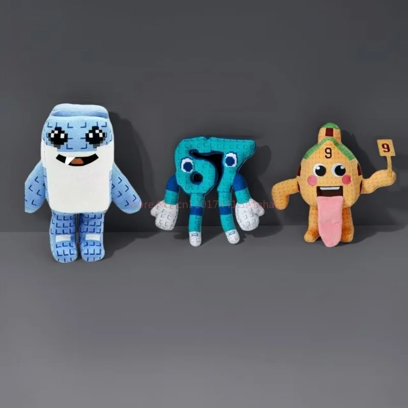 متوفر في المخزون جديد Shanhaijing No.9 كرسي أخضر كرسي بشري بكسل لعبة القرش قابلة للجمع رقم 67 دمية ناعمة هدايا العيد