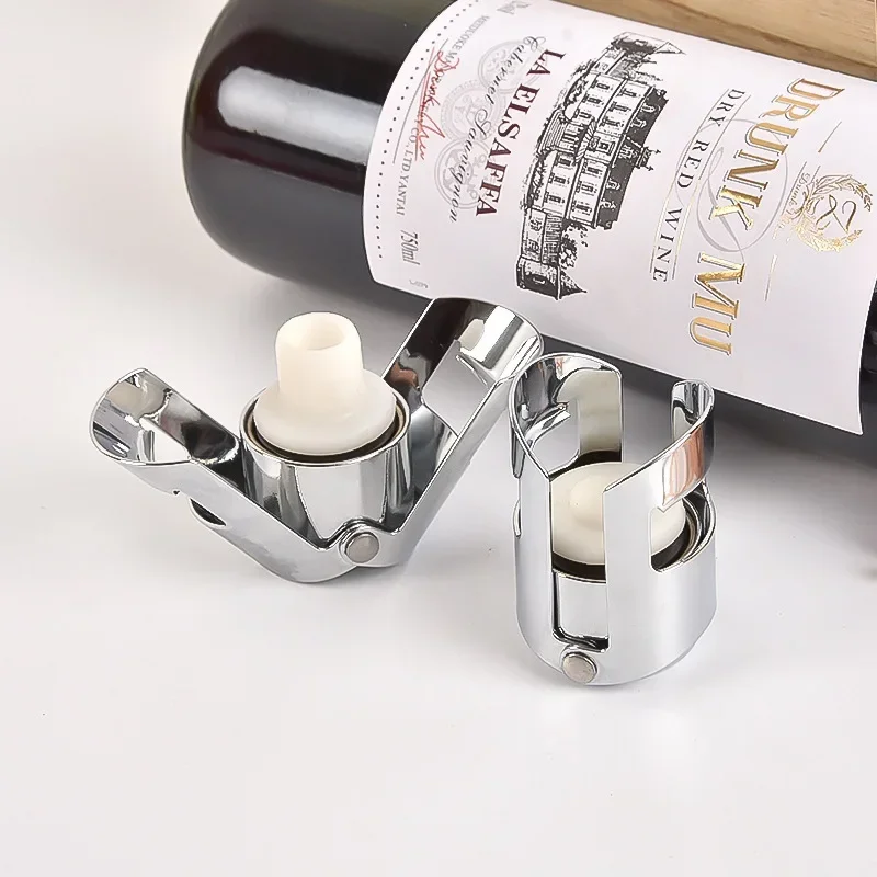

1PC Sealing Bottle Cap Wine Bottle Stopper Wine Bottle Cork Plug Stainless Steel Champagne Sparkling Stopper Bar Accessories