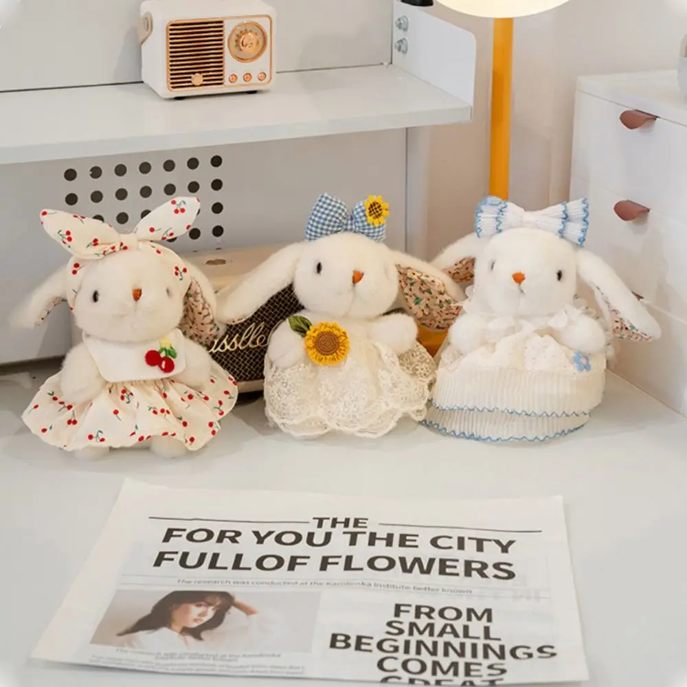 

Fashion Rabbit Rabbit Keychain Stuffed Soft Drooping Ear Rabbit Pendant Bowknot Cute Bag Hanging Pendant Bag Backpack Decor