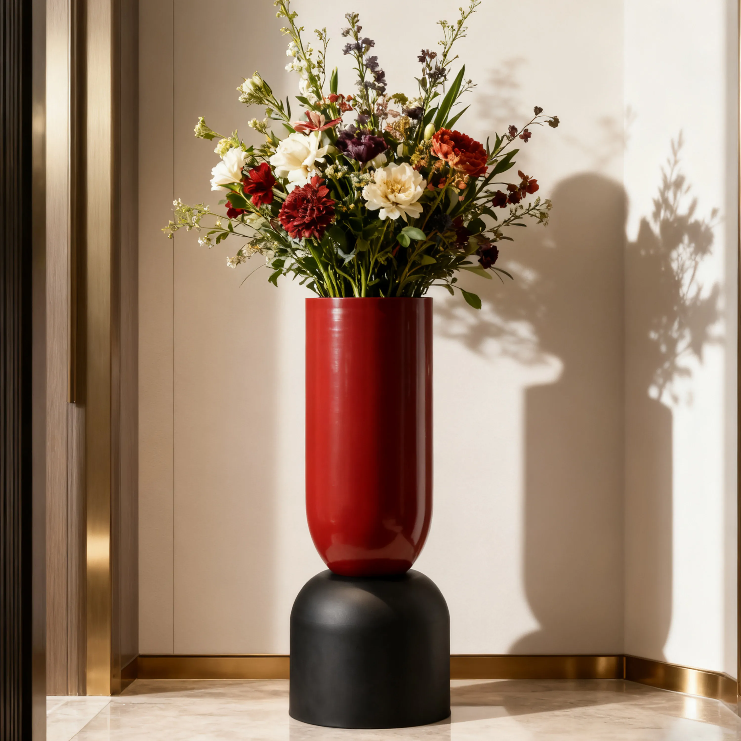 Simple and elegant style new wrought iron flower pot light  flower stand vertical long round indoor and outdoor home decoration