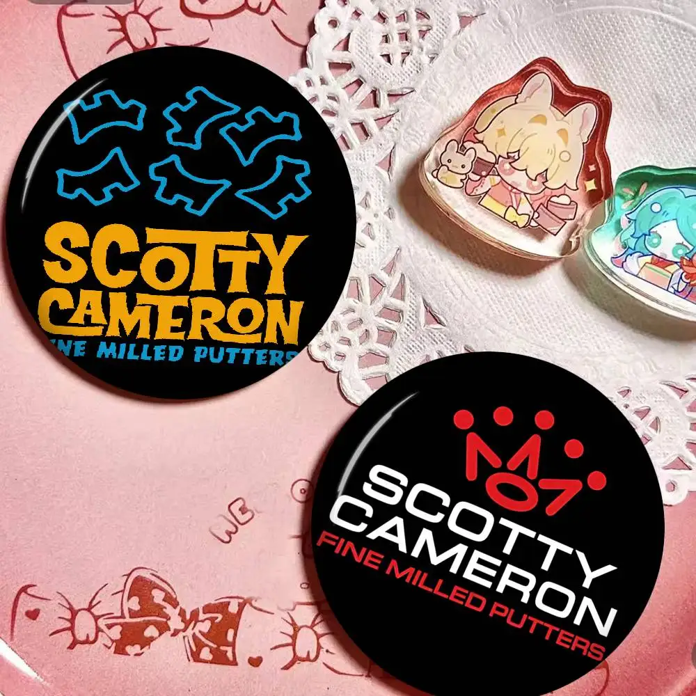Brand S-Scotty C-Cameron Fashion Tinplate Pin Button Custom Anime Role Old-school Brooch Cartoon Collar Badge Jewelry Gift Fans