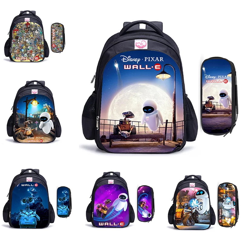 

16 Inch Wall-E Robot Boy Girl Teenager Schoolbag Large Capacity Backpack Fashion College Student Rucksack Mochila