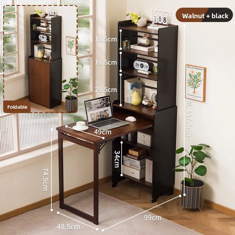 

Прямые продажи с фабрики. Минималистичный складной стол-стеллаж из массива дерева. Угловой стол для дома, детский учебный стол.