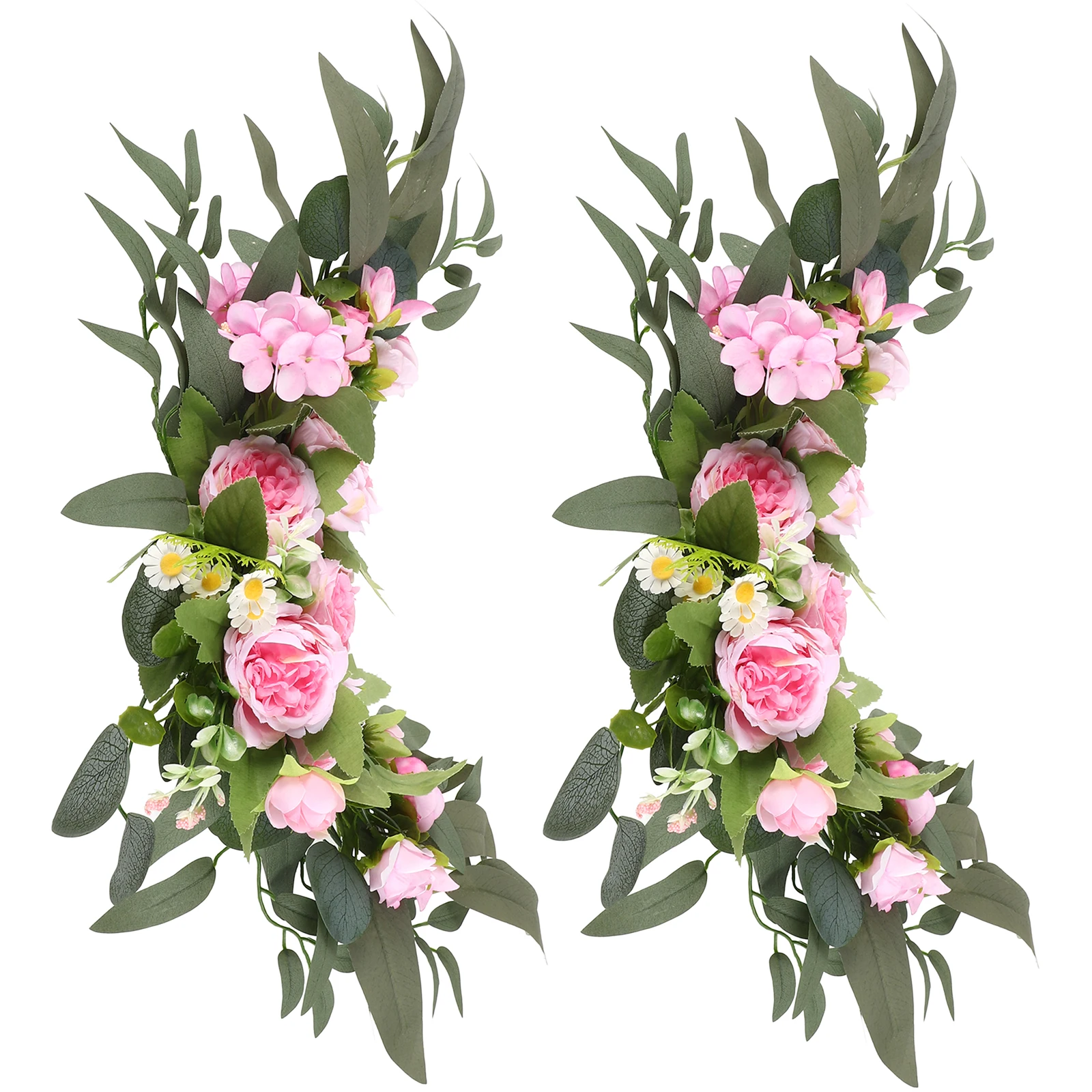 

2 Pcs Artificial Peony Flower Decor Wedding Party Supplies Silk Fabric Fake Flowers Wreath Ceremony Decoration