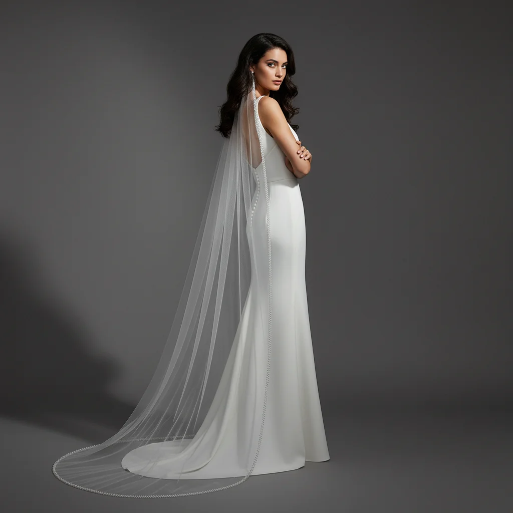 

Свадебная фата с бисером и жемчугом, кристаллами и бисером, белая слоновая кость с расческой, свадебные аксессуары, фата для свадебного платья G156