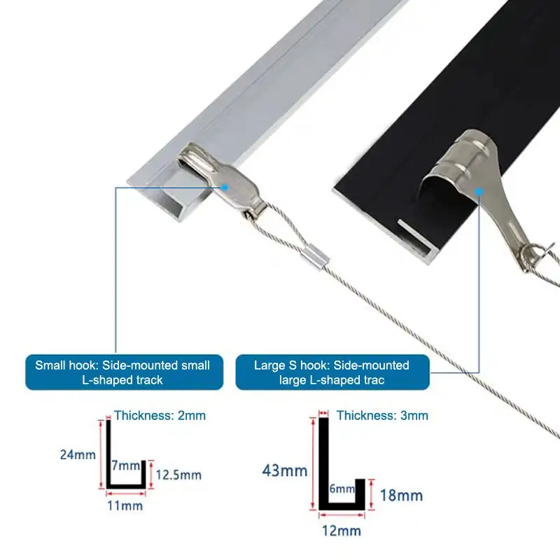 Picture Hanging Hooks Hanging Wire Hanger Frame Kit Steel Stainless Adjustable Light Hook DIY Hanging Cord Pictures Hanger