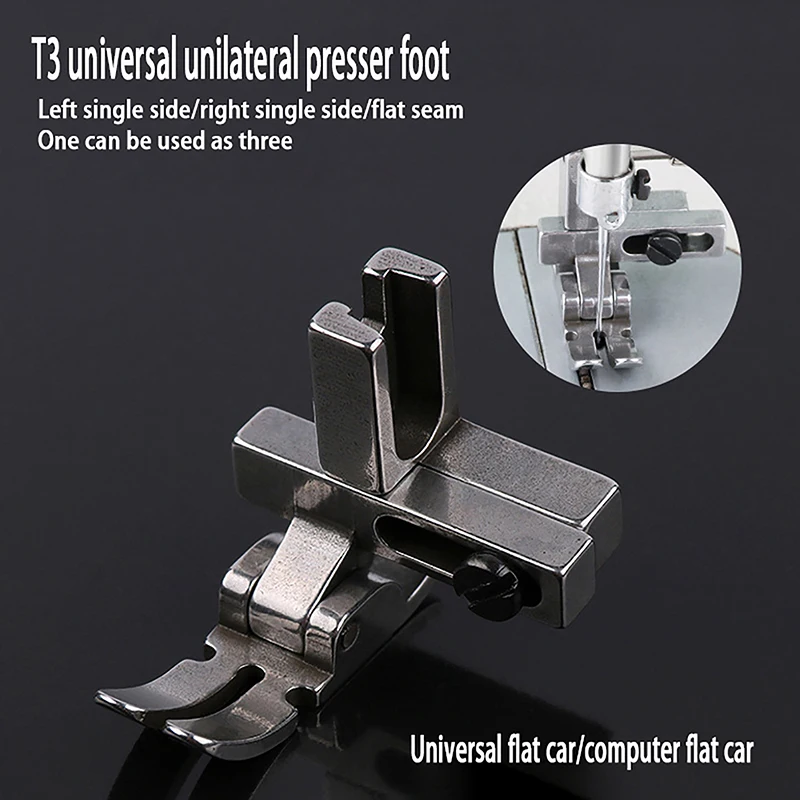 1Pc Universal 3-in-1 Presser Foot #T3 Adjustable Cording Regular Zipper Presser Foot For Lockstitch Industrial Sewing Machine