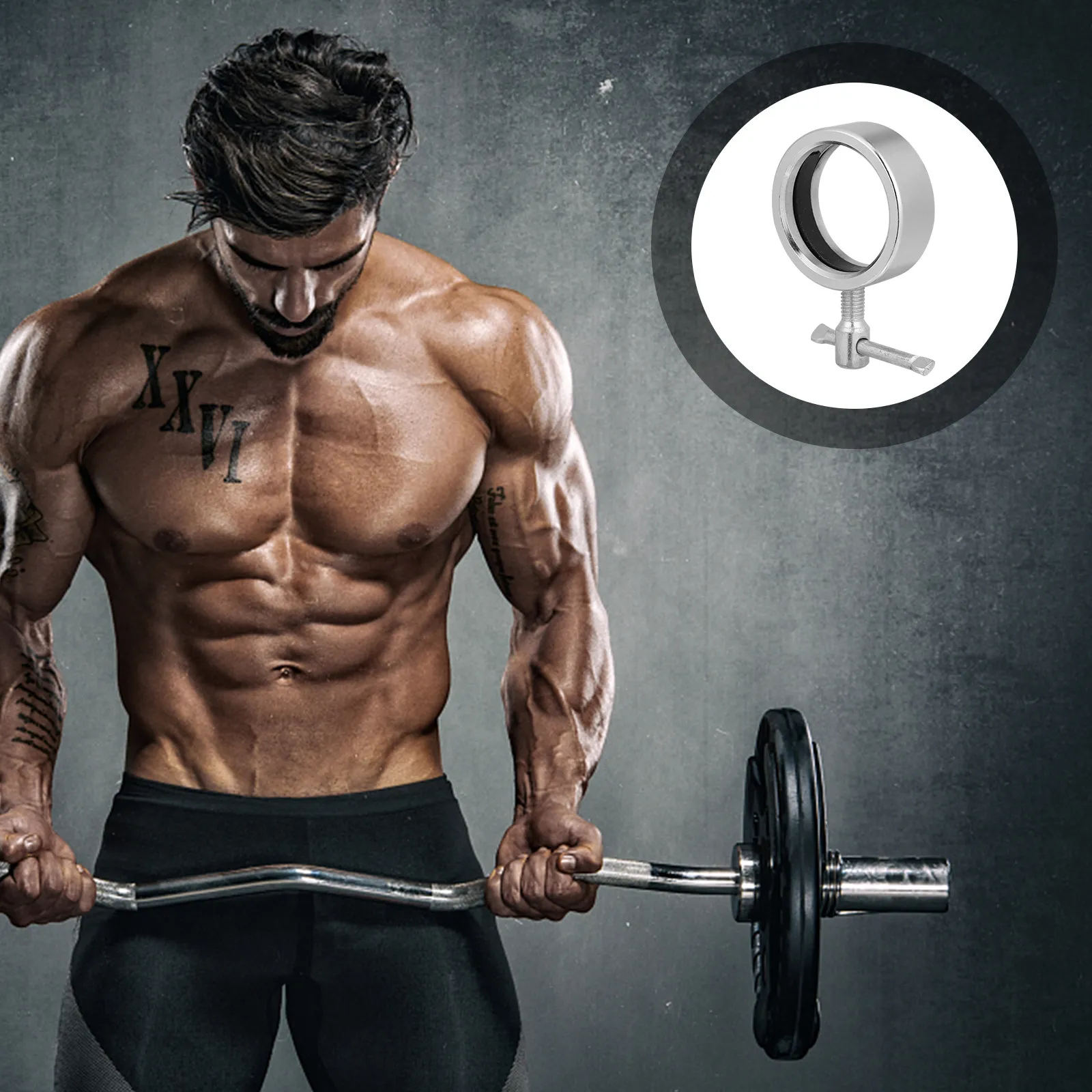 High Strength Alloy Barbell Spring Clip Collar Silver Easy Use Exercise Weight Bar Lock Clip Dumbbell Buckle Heavy Duty