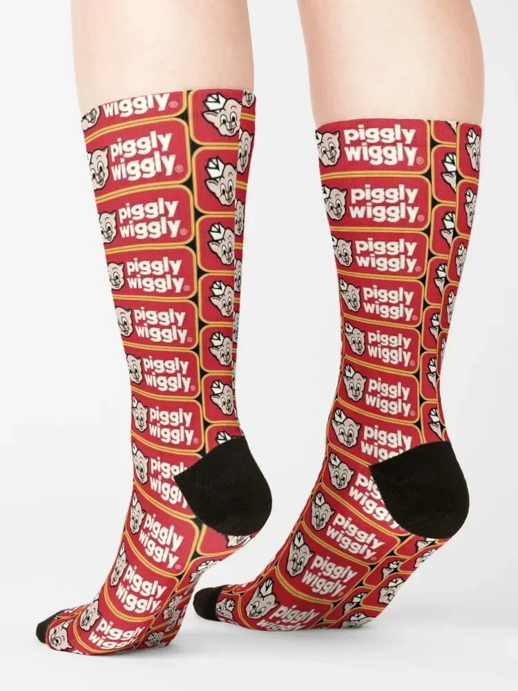 جوارب Piggly Wiggly هدية مضحكة للأطفال رجل عيد الميلاد تخزين الرجال الجوارب الفاخرة العلامة التجارية النسائية