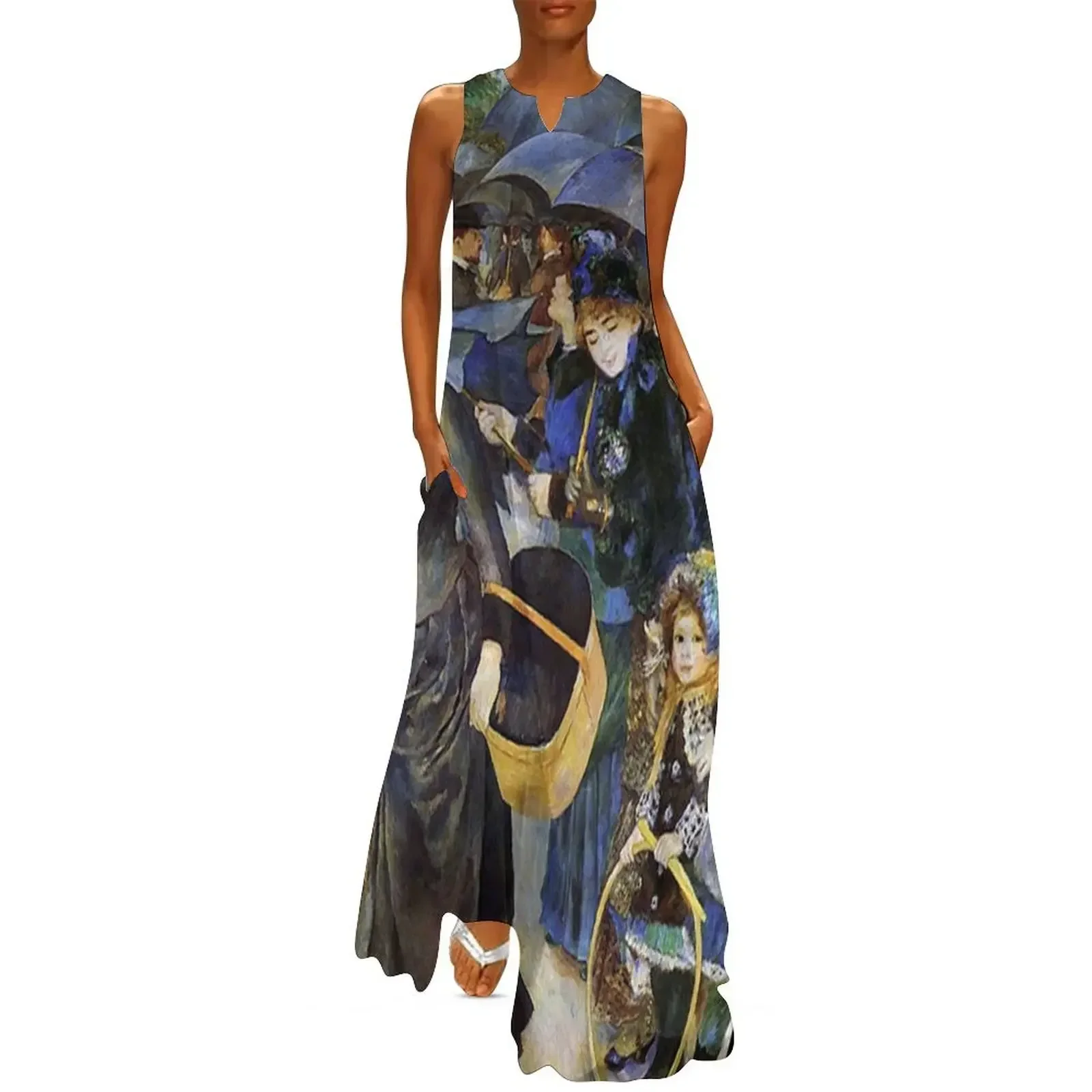 

Pierre-Auguste Renoir - The Umbrellas Long Dress Clothing female womens clothing party dresses women evening dress woman Dress