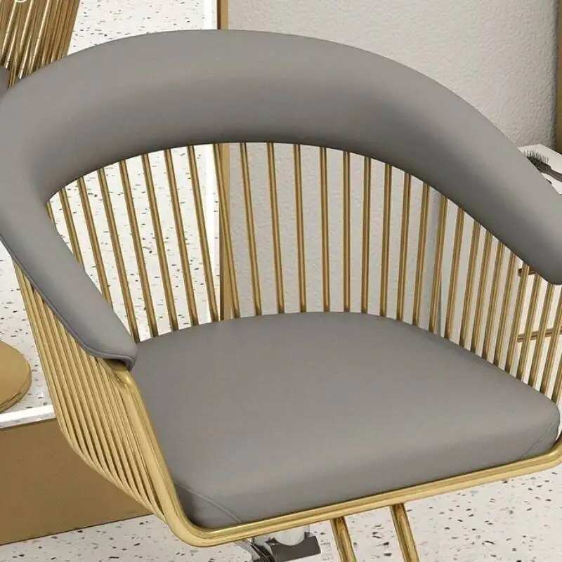 

aesthetic chair high-end rotating barber Retro perm trendy dye chair professional equipment cadeira de maquiagem salon furniture
