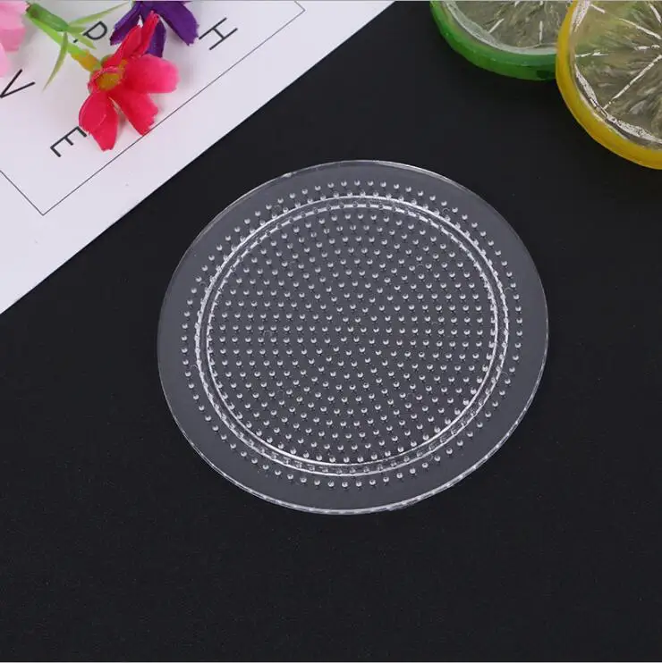 2.6mm Hama Beads Pegboard Mini Template Board Pixel Art Tool Circular Square Educational DIY Figure Material Board