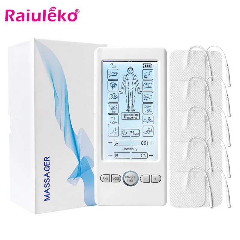 

TENS EMS Neuromuscular Stimulation Massager Pulse Acupuncture Therapy Massage Machine 12 Modes Body Relaxation Physiotherapy