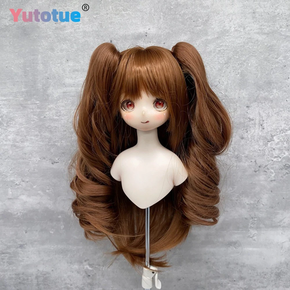 Yutotue BJD Langhaar-Perücke, 2, Pferdeschwanz-Haar, weiche Perücke für 1/3 1/4 1/6 BJD SD-Puppen, Modepuppe, Perücken, Haar-DIY