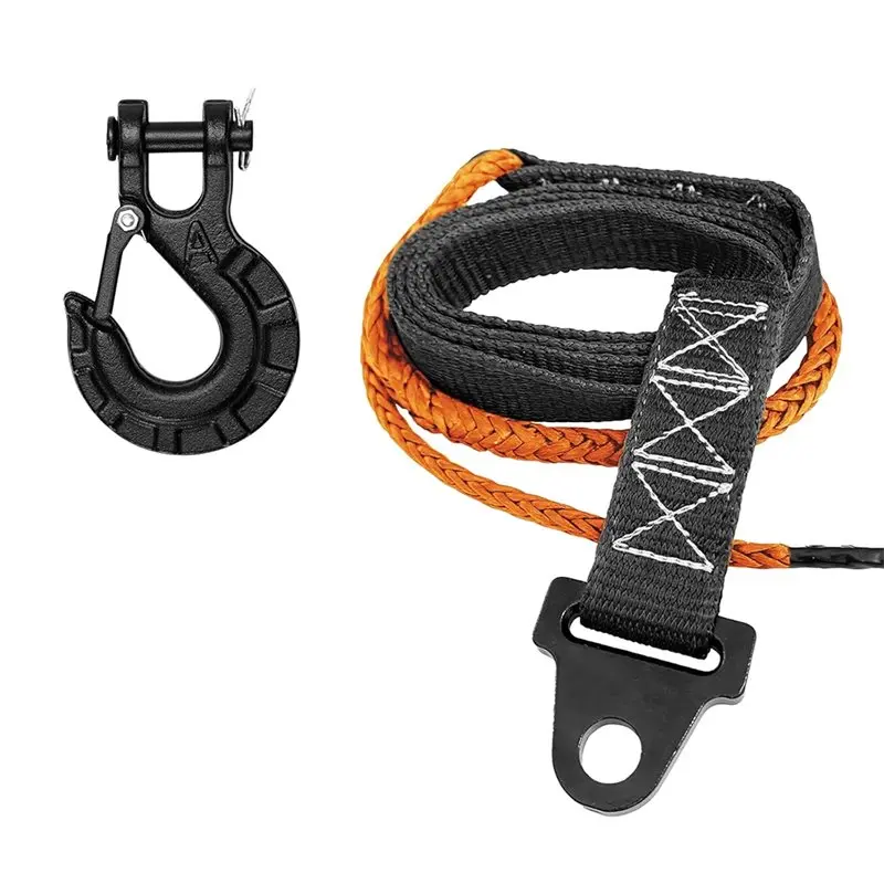 

For ATV For Standard/Wide Winch Compatible 64In Plow Strap With 1/4" Hook- Heavy Duty Snow Plow Lift Strap For ATV UTV Winches
