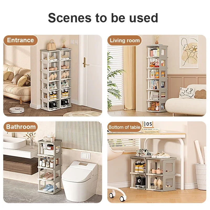 Foldable Shoe Rack Home Door Shoes Storage Thickened Stackable Creative Space Saving Shoes Cabinets Organizer Box Hanger