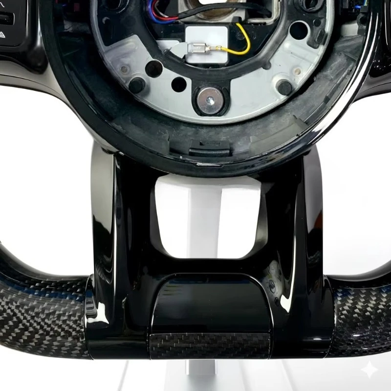 Upgraded Round LED Carbon Fiber Leather Sports Steering Wheel-Custom Design Old New Car Models