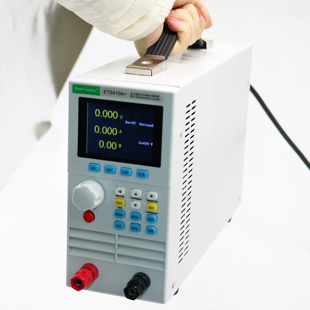 2026 new programmable single channel DC electronic load 400W 0-150V 40A 15A, with 2.8-inch TFT LCD screen for automatic testing