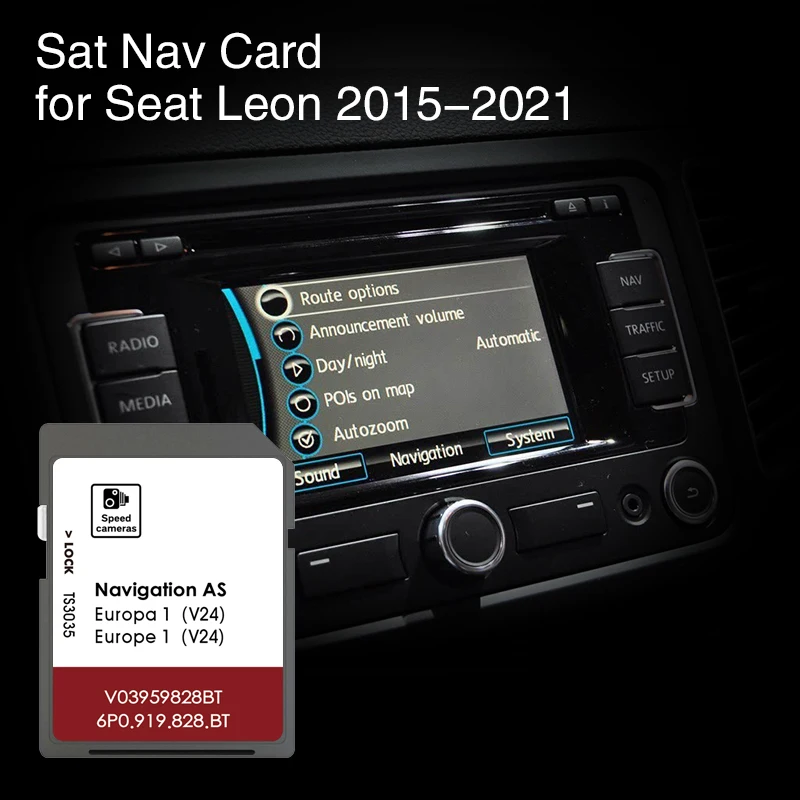 Für Seat Leon Navi-System 2015-2021 Navigations-SD-Speicherkarte Kartenaktualisierung EUROPA Deutschland 32GB