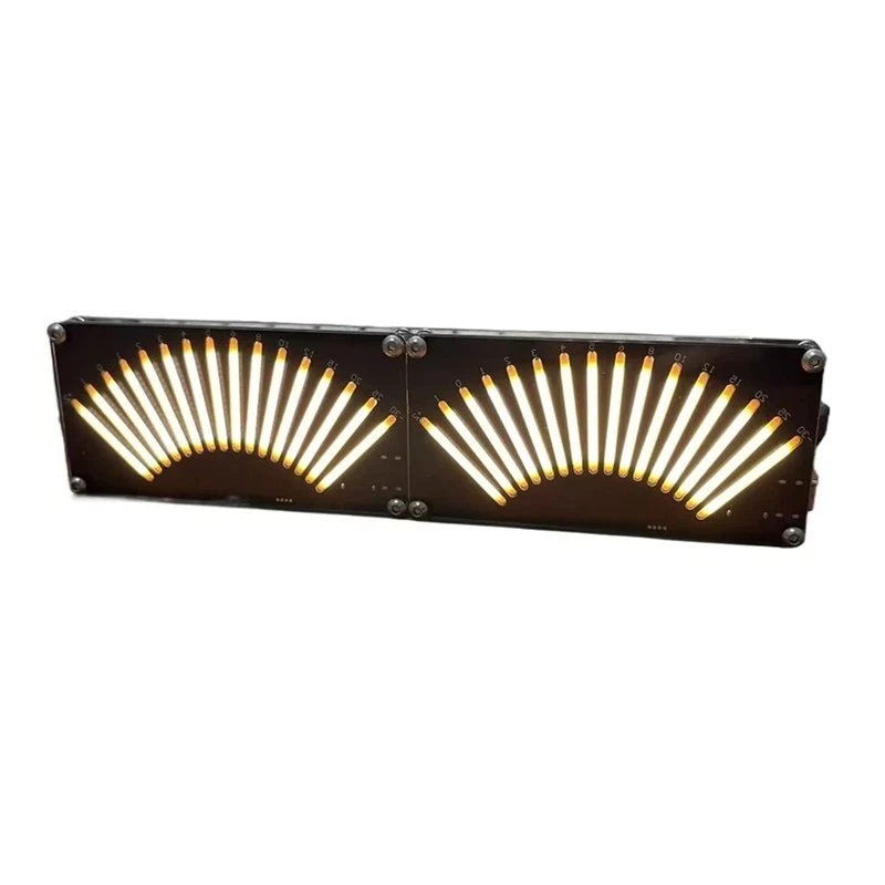 T19C Music Level Indicator 2-CH Retro Design 16-Bit AGC Adaptive With Memory Function Music Spectrum Display