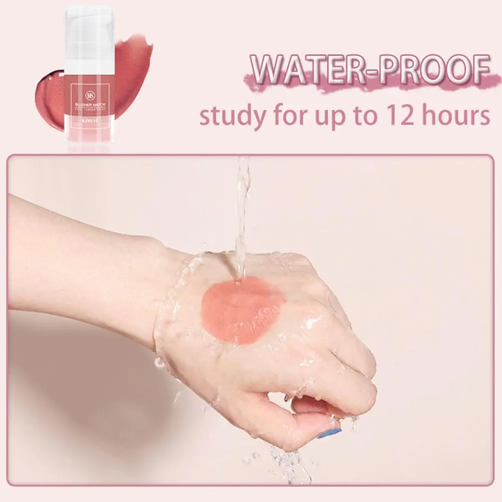 KIMinspected-Fard à joues liquide multifonction pour femme, contour du visage, longue durée, crème liquide 256, fard à joues naturel, maquillage, cosmétiques, A5Y3