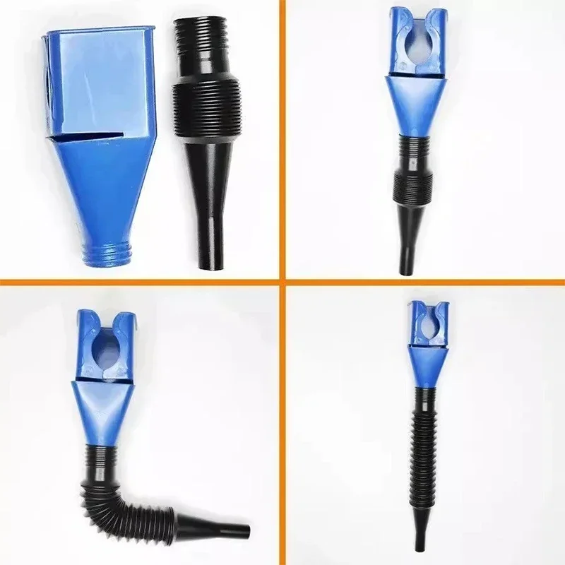 1PC Car Fuel Funnel Snap-on Hands-Free Telescopic Portable Plastic Fuel Funnel Car Motorcycle Fueling Tools Accessories