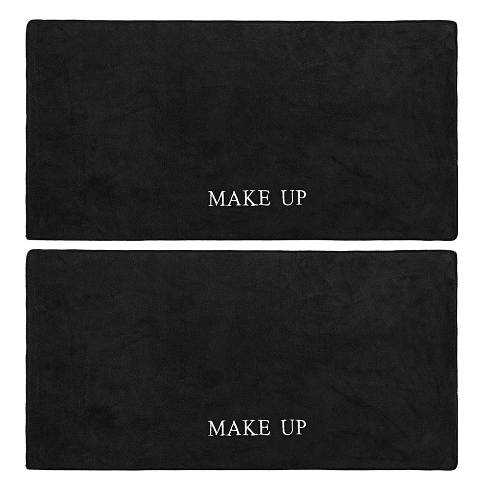 

2Pcs Black Cushion Mat Desk Pad Protector Multi-Functional Nonslip Vanity Makeup Vanity Mat Home Desk Home Decor