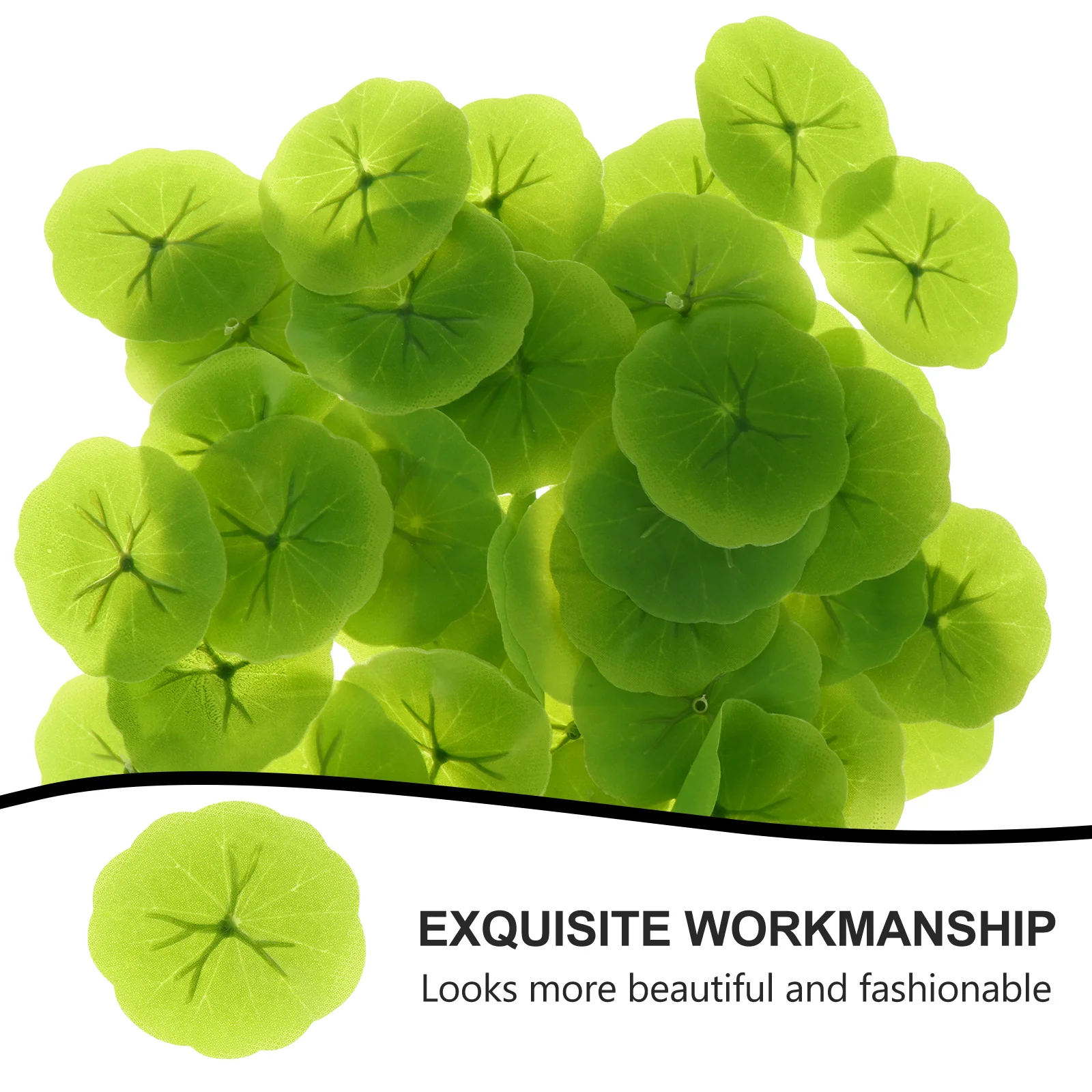 

40Pcs Simulation Lotus Leaves 6cm Plastic Lightweight Floating Water Lily Pads Artificial Pond Plant Fish Aquarium Decoration