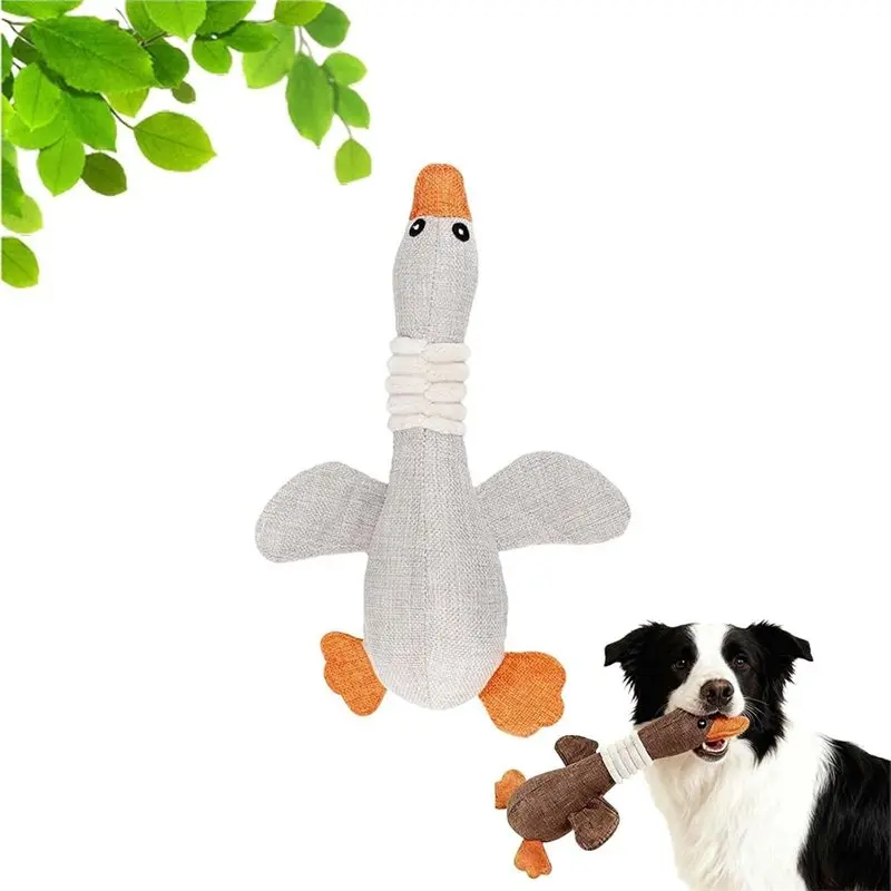 【FLASH-SALE!】Indestructible Duck Dog 2026 New For Heavy Chewers Featuring Interactive Squeaker