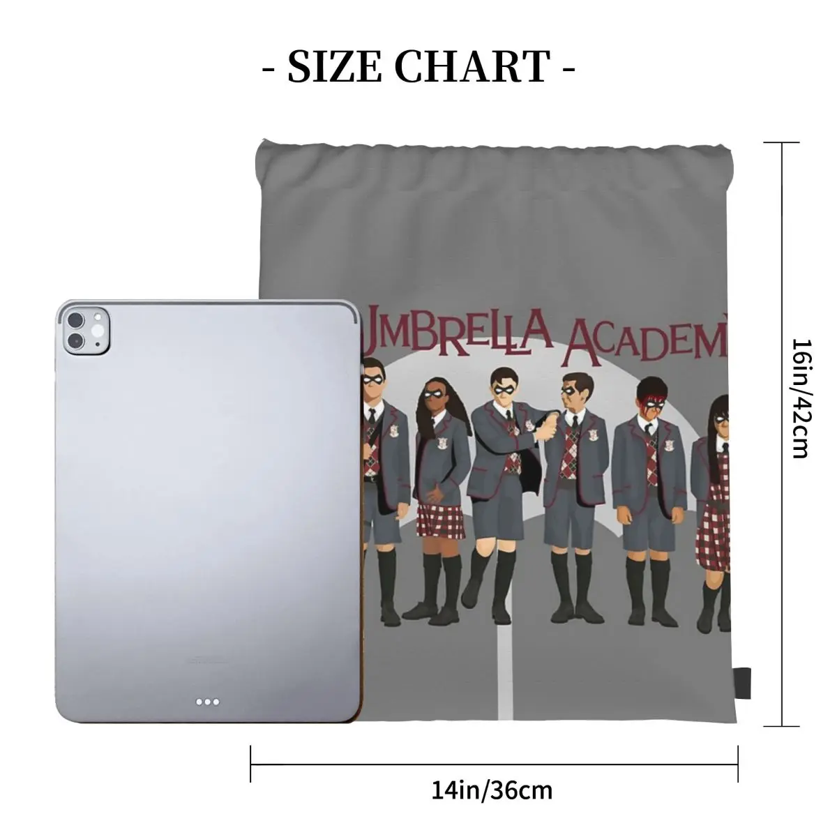 The Umbrella Academy Group Backpacks Portable Drawstring Bags Drawstring Bundle Pocket Shoes Bag Book Bags For Travel Students