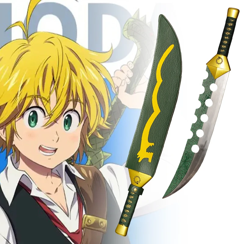 

71cm Meliodas Sword Lost Bane Katana Anime The Seven Deadly Sins Cosplay Prop Real Size Japanese Katana Ninja Knife Sabre Toy