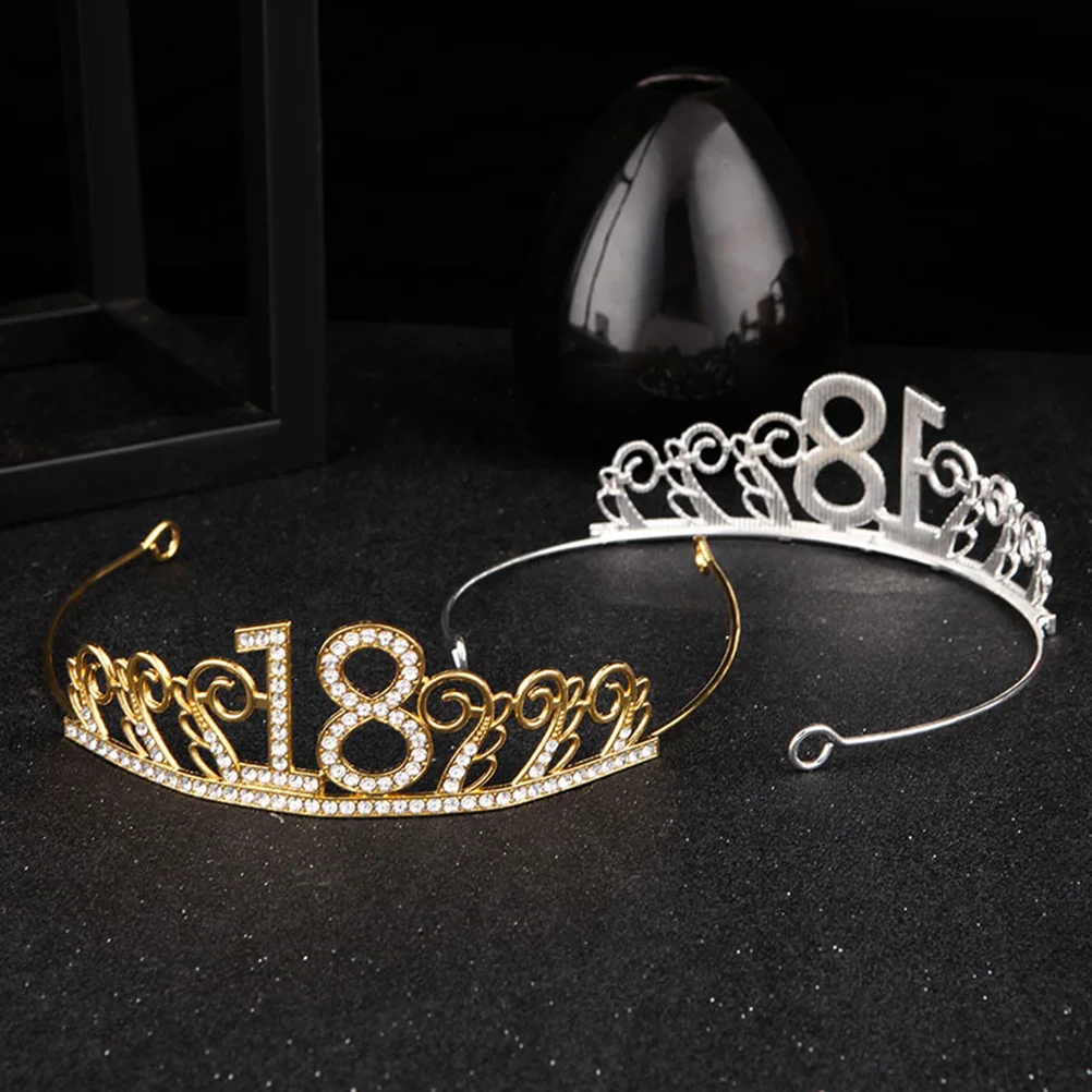 

Crystal Crown Tiara Birthday Cake Toppers Party Decorations Elegant Design Durable Material Cake Decor Accessories Hair Tools