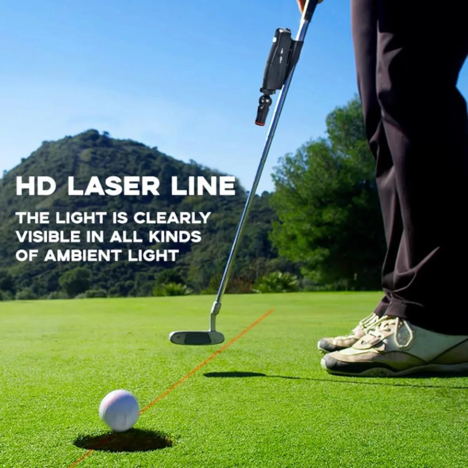 Laser de golf portable à vue pour putter, entraîneur de putting ABS, entraînement de putting de golf, objectif d'amélioration, outils d'aide à la ligne, nouveau