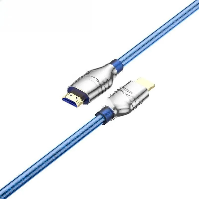 

High definition Blu-ray player cable connected to TV projection cable