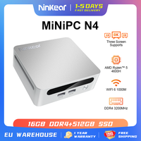 Ninkear MINI PC N4 AMD Ryzen 5 4600H 16GB DDR4+512GB SSD UP to 4.20GHz WIFI 6 BT5.2 Support 8K Three Screen Windows 11