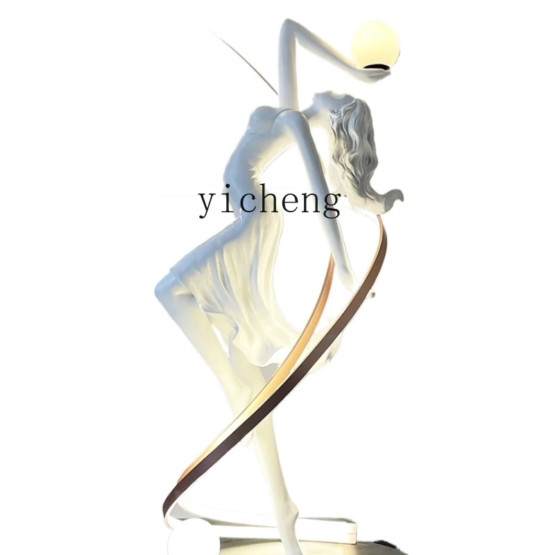 

ZK Creative Human-Shaped Art Sculpture Floor Lamp Shopping Mall Club Sales Department Dance Goddess Decoration Home Decor