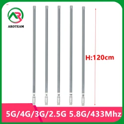 120cm zewnętrzna wodoodporna 5G 4G LTE 3G GSM 2.4G 5.8G 433Mhz 868Mhz 915Mhz Hotspot Hotspot górnik Omni WiFi antena włóko szklane FRP