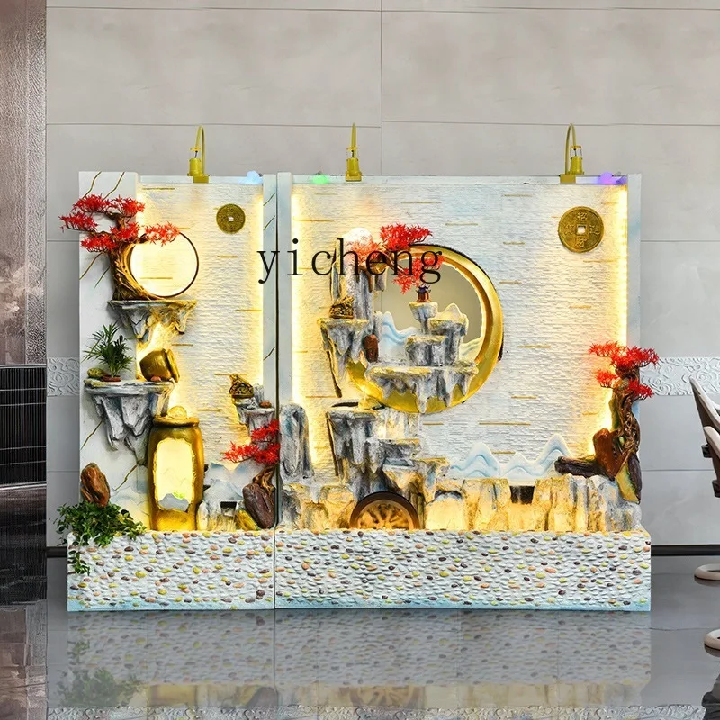 X5-20 Water Curtain Wall Flowing Screen Company Creative Image Wall Landscape Ornament Fish Pool Circulation