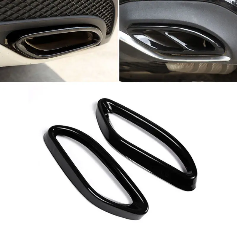 Car Exterior Tail Muffler Exhaust Pipe Output Cover Parts For Mercedes Benz A B C E CLA GLC GLE GLS Class W246 W205 W213 W212