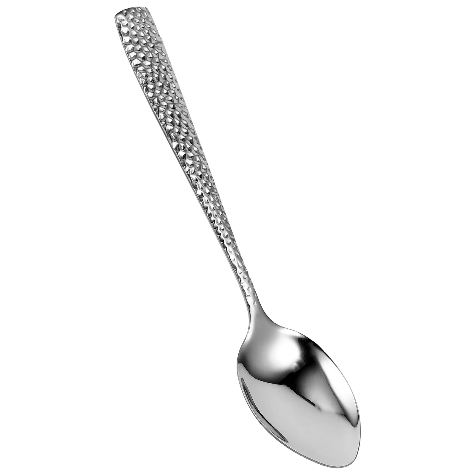 

Hammer Texture Long Handle Stainless Steel Spoon Durable for Tea Coffee Dessert Ice Cream Mixing Stirring Spoon