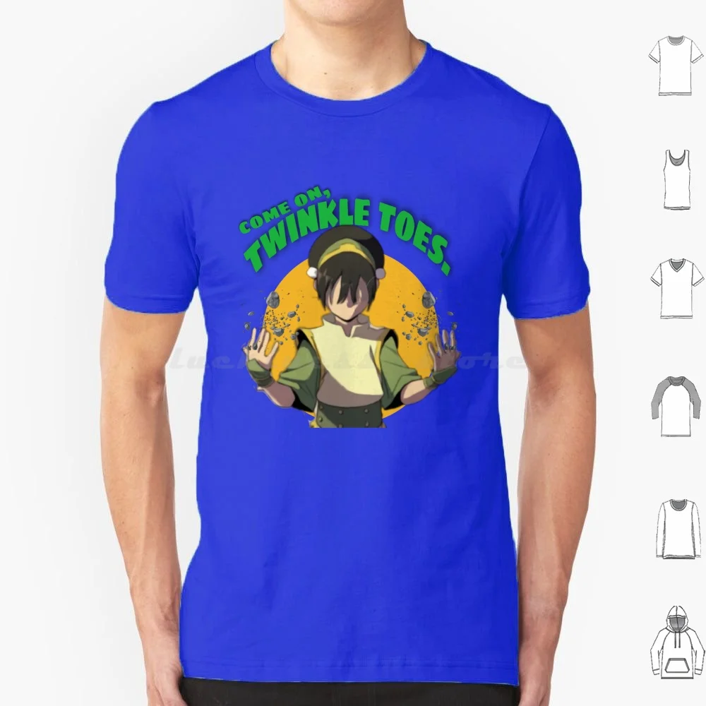 Venez sur, t-shirt à orteils scintillants, grande taille, 100% coton, Toph Beifong, orteils scintillants, venir sur plier, Korra Aang, fan de mème drôle