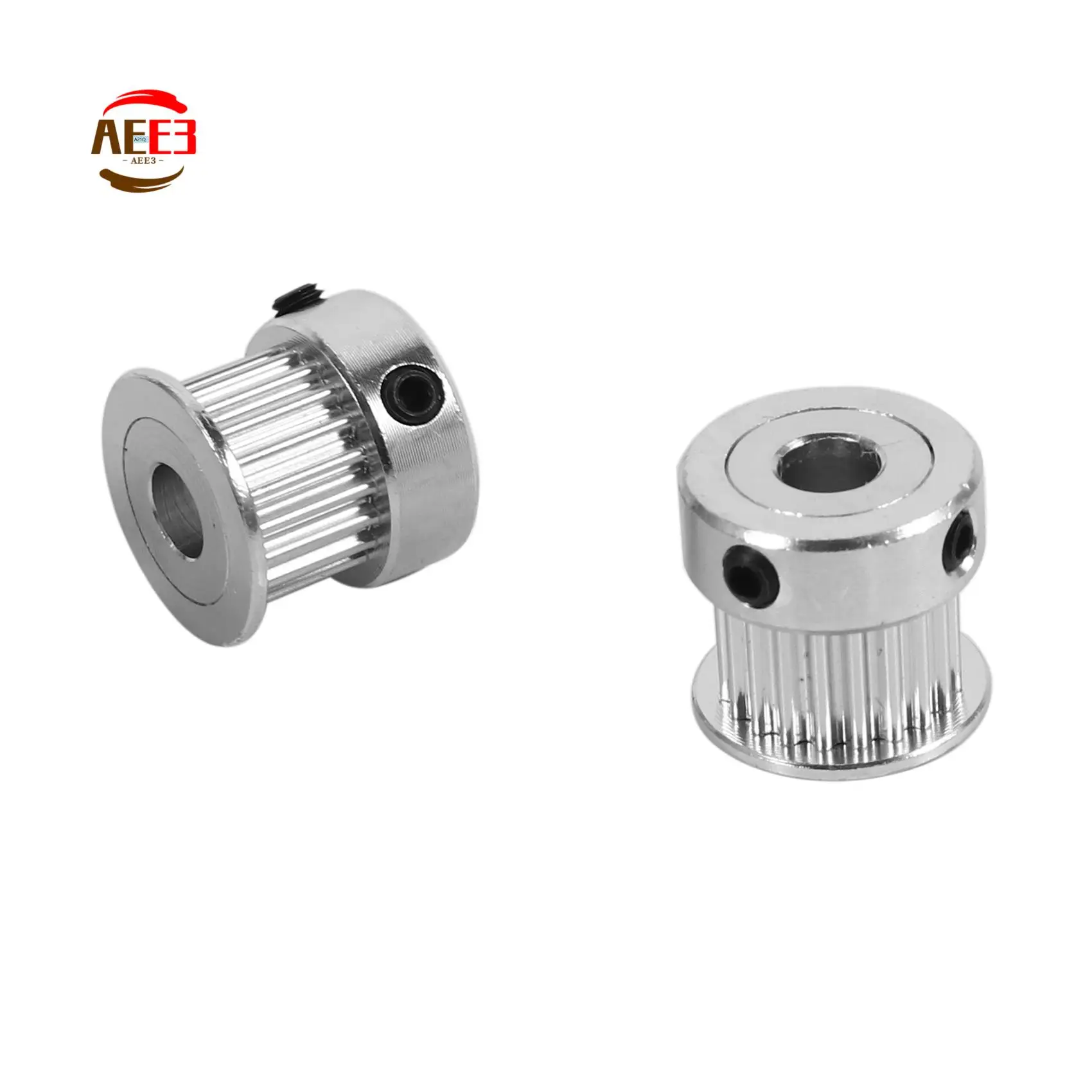 AEE3-8Pcs 5Mm 20 Teeth Aluminum Timing Pulley Wheel+5 Meters Rubber GT2 2Mm Pitch 6Mm Wide Timing Belt For 3D Printer CNC