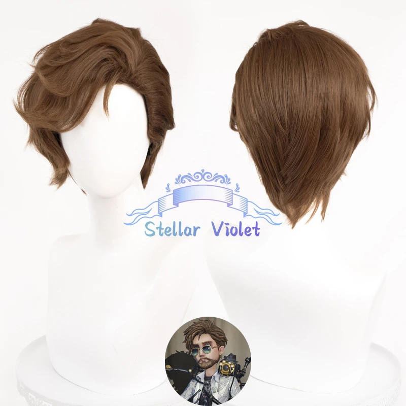 Investigador de fogo cosplay peruca resistente ao calor jogo identidade v explorer incêndio investigador advogado fantoche cosplay perucas sintéticas